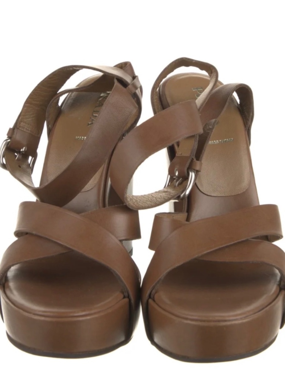 Vintage Prada Platform Leather Sandals (IT 40, US 9.5/10) - Picture 3 of 8